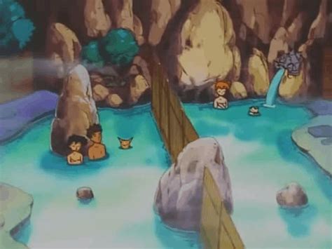 Misty's spa soaking fail gif from Pokemon ep058.